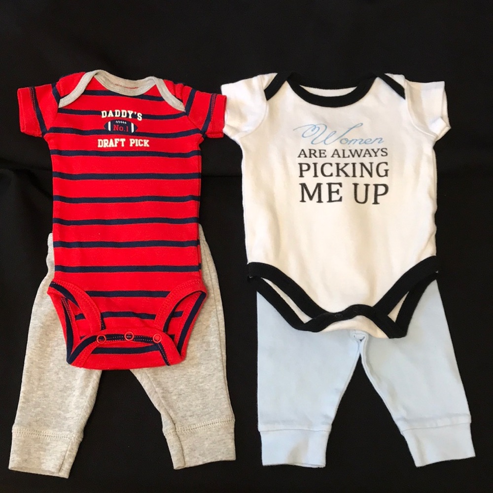 Babies bodysuits with Pants Size 0-3 Set/2